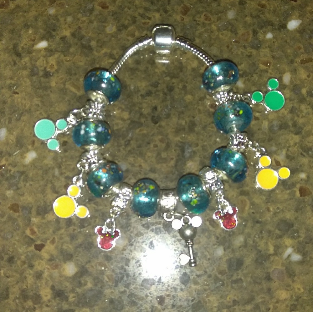 Girl's Mickey mouse theme charm bracelet